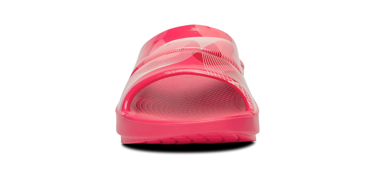 OOFOS Women's OOahh Slide - Neon Berry Breeze