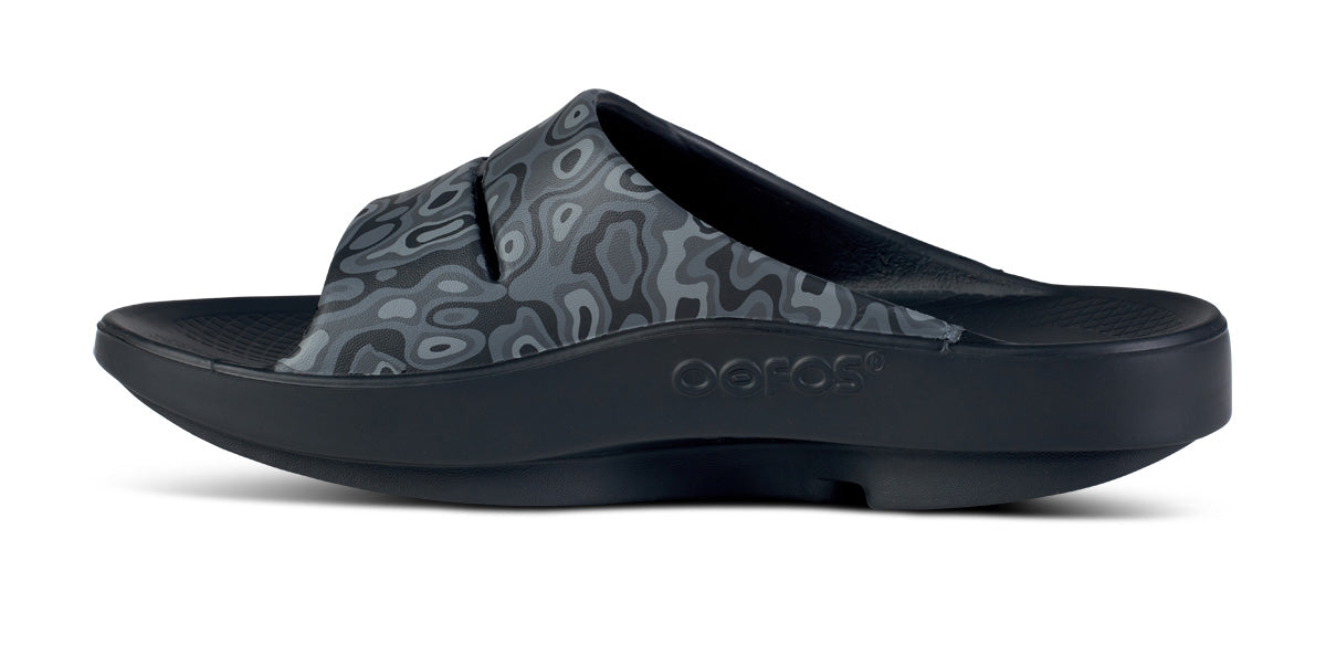 OOFOS Men's OOahh Sport Slide - Black Water Camo