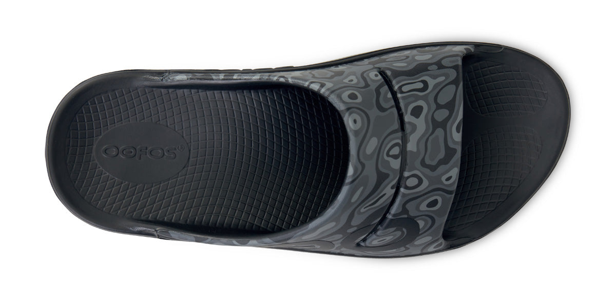 OOFOS Men's OOahh Sport Slide - Black Water Camo