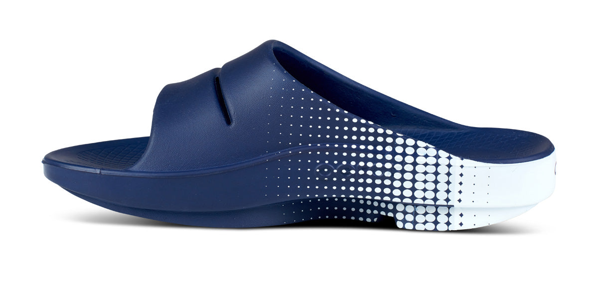 OOFOS Men's OOahh Sport Slide - Navy Matrix