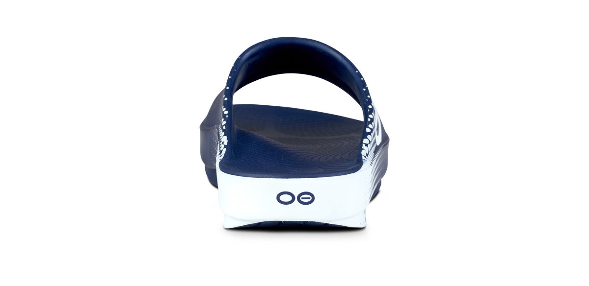 OOFOS Women's OOahh Sport Slide - Navy Matrix
