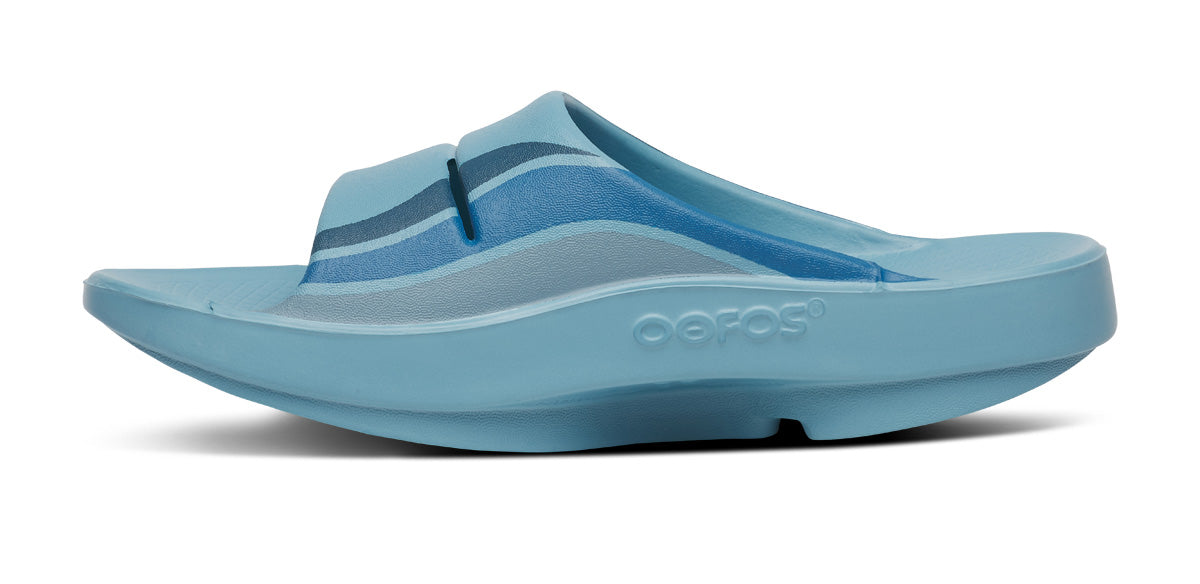OOFOS Men's OOahh Sport Slide - Ocean Blue Wave