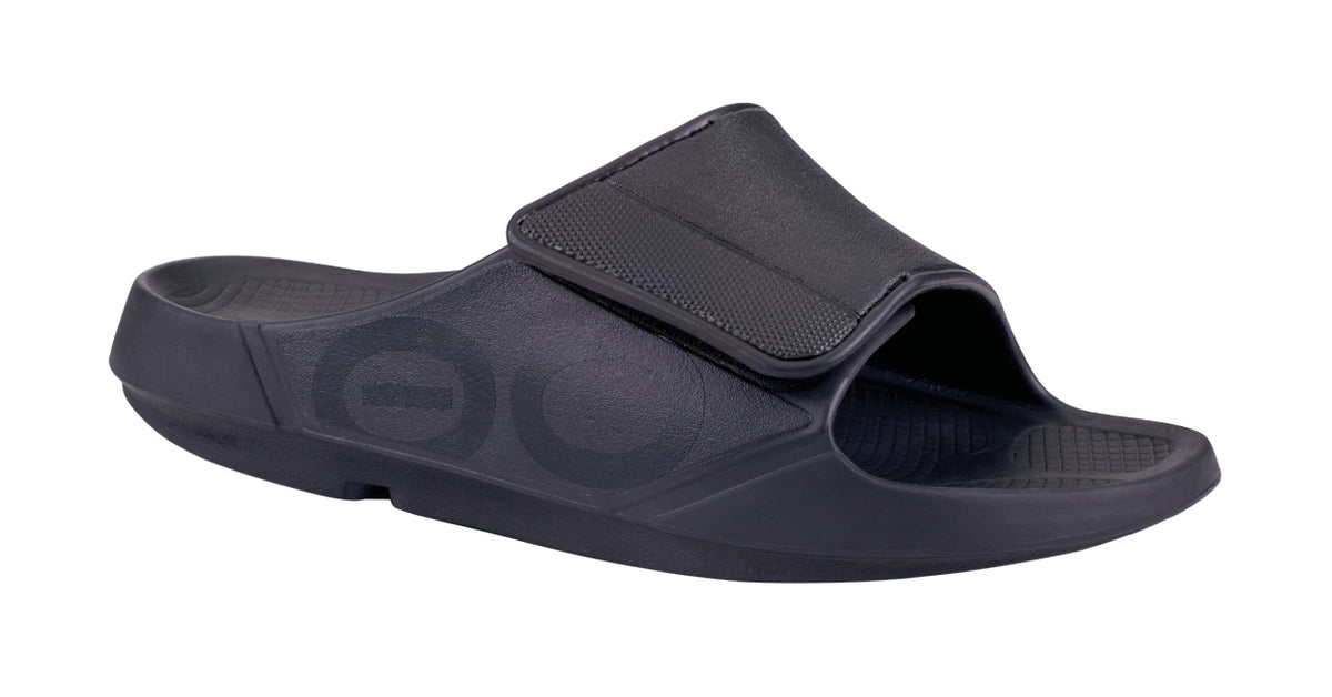 OOFOS Men's OOahh Sport Flex Slide - Black Matte