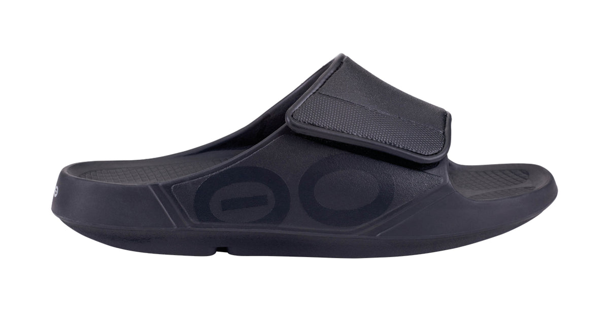 OOFOS Men's OOahh Sport Flex Slide - Black Matte