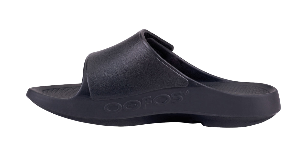OOFOS Men's OOahh Sport Flex Slide - Black Matte
