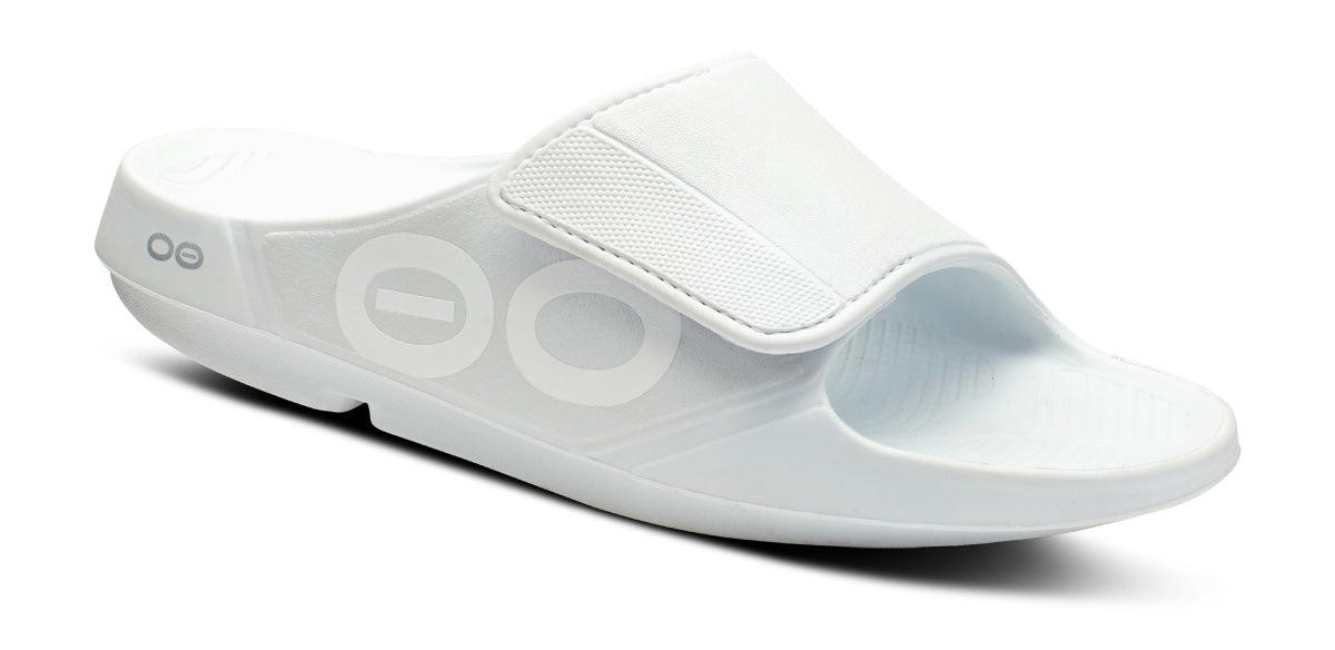 OOFOS Men's OOahh Sport Flex Slide - White