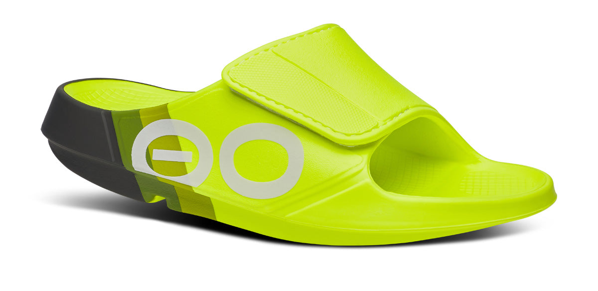 OOFOS Men's OOahh Sport Flex LTD Edition Slide - Electro Rally