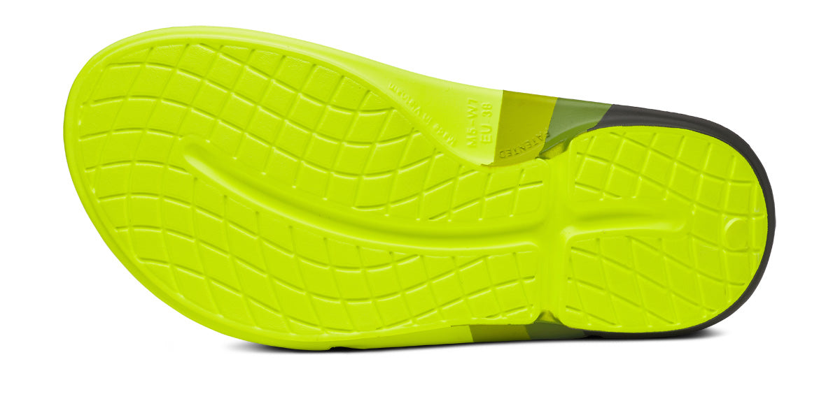 OOFOS Men's OOahh Sport Flex LTD Edition Slide - Electro Rally