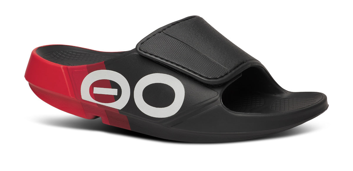 OOFOS Women's OOahh Sport Flex LTD Edition Slide - Fire Rally