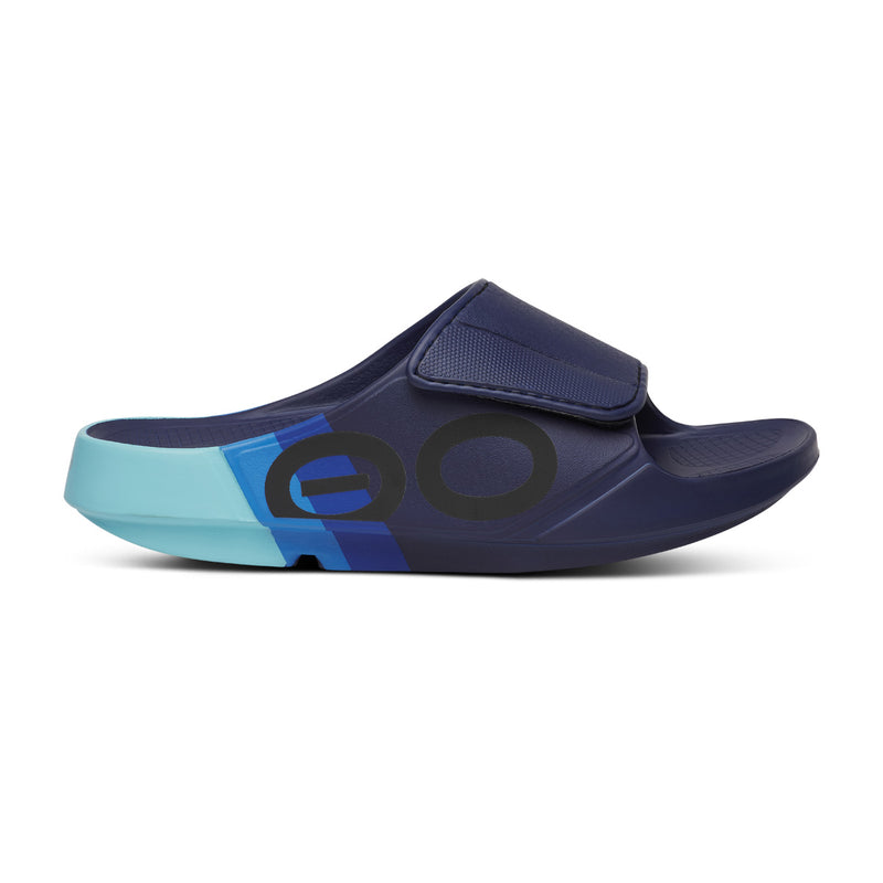 OOFOS Men's OOahh Sport Flex LTD Edition Slide - Sky Rally