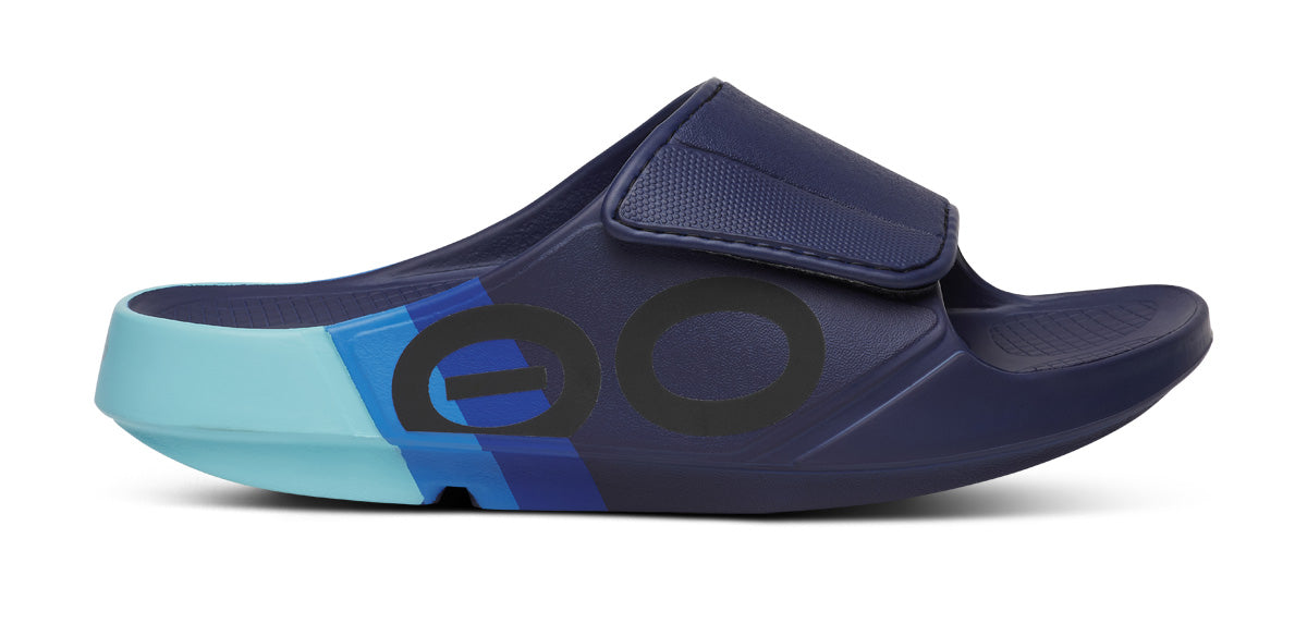 OOFOS Men's OOahh Sport Flex LTD Edition Slide - Sky Rally