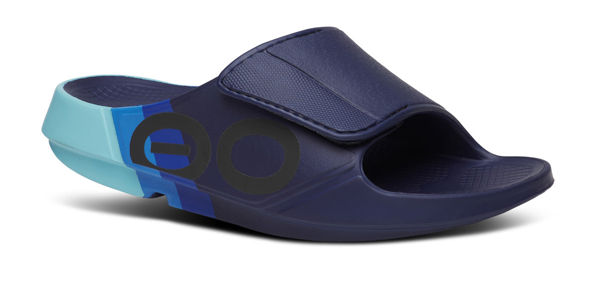 OOFOS Men's OOahh Sport Flex LTD Edition Slide - Sky Rally