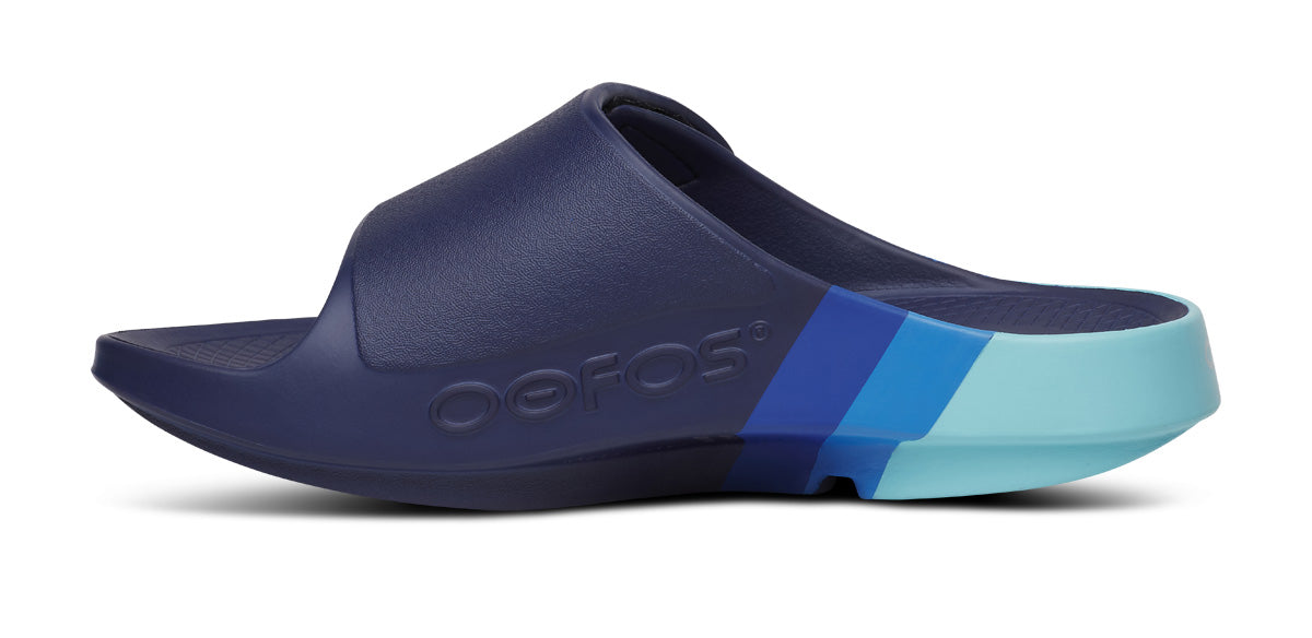 OOFOS Men's OOahh Sport Flex LTD Edition Slide - Sky Rally