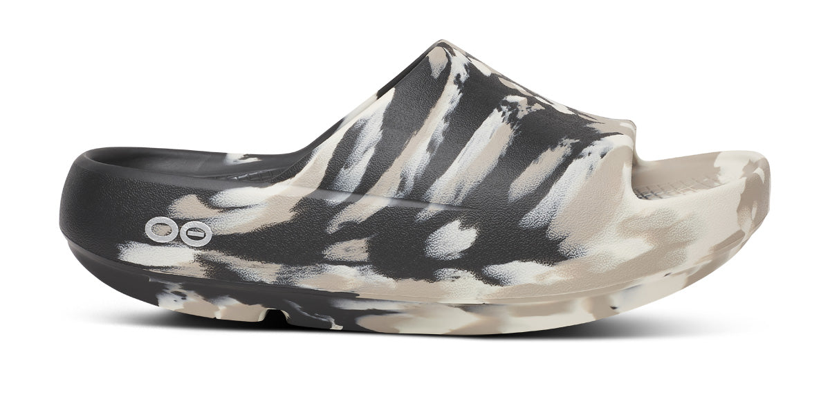 OOFOS Men's OOahh PLUS - Marble Black Nomad