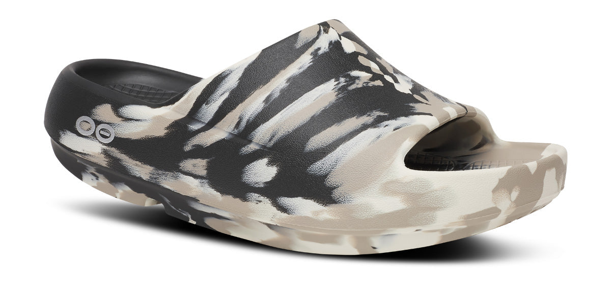 OOFOS Men's OOahh PLUS - Marble Black Nomad