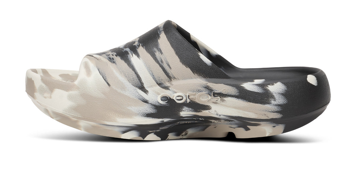 OOFOS Men's OOahh PLUS - Marble Black Nomad