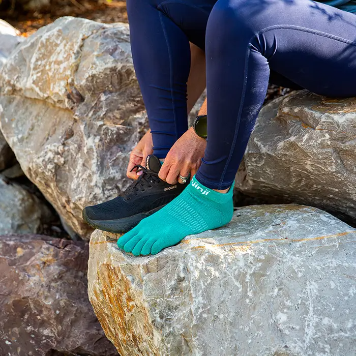 Injinji RUN Womens Lightweight No-Show Running Socks