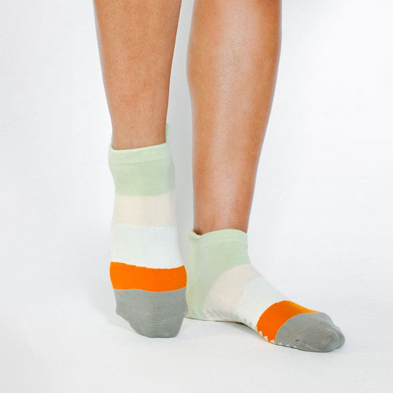 Pointe Studio Layered Stripe Full Foot Grip Sock