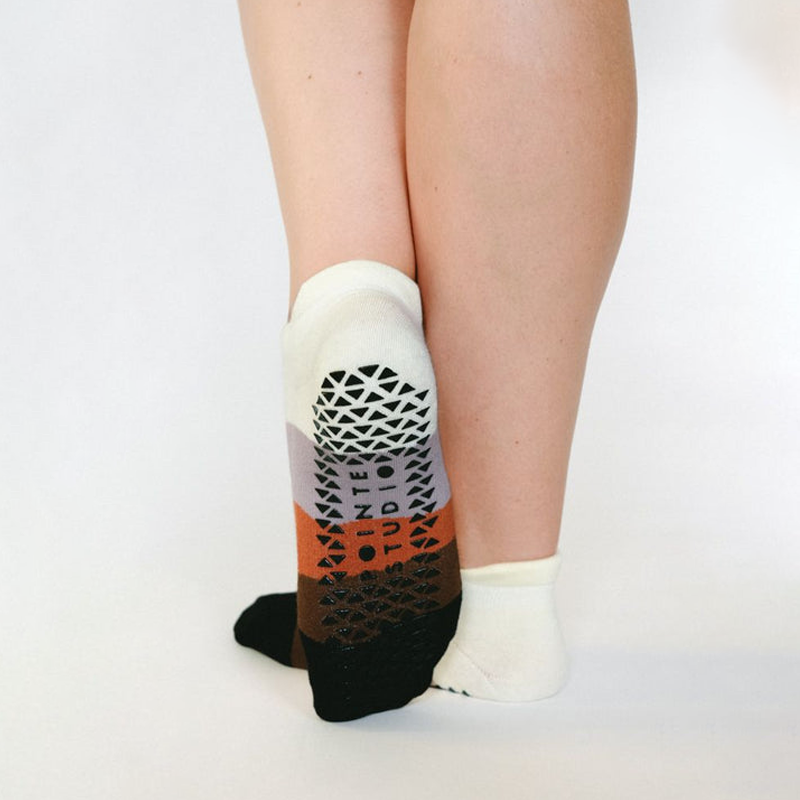 Pointe Studio Layered Stripe Full Foot Grip Sock