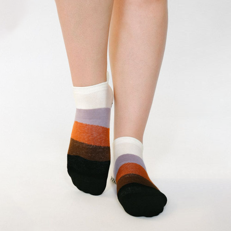 Pointe Studio Layered Stripe Full Foot Grip Sock
