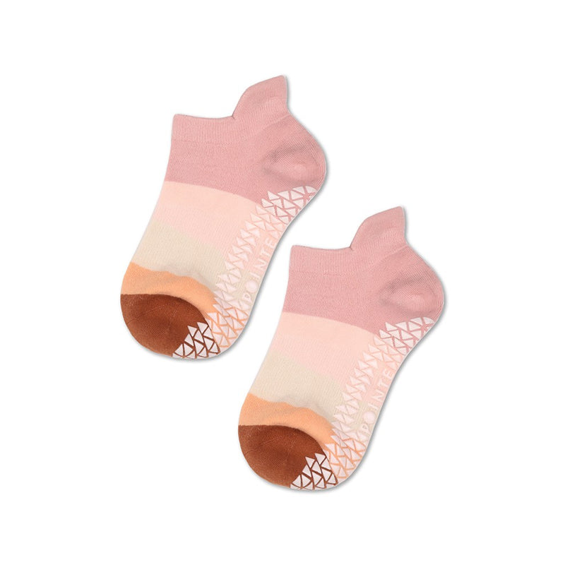 Pointe Studio Layered Stripe Full Foot Grip Sock