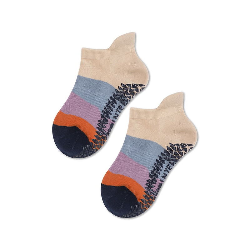 Pointe Studio Layered Stripe Full Foot Grip Sock