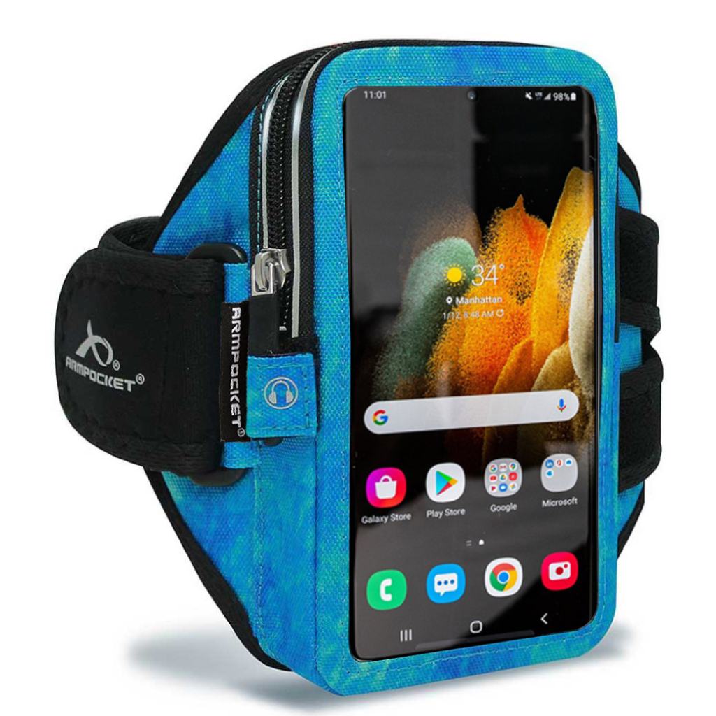Armpocket Mega i-40 Phone Running Case for iPhone 15/ 15 Pro/14/14 Pro/13/13 Pro/12/12 Pro, Galaxy S23/S23+/A54/S22+/S21/S20 &amp; More
