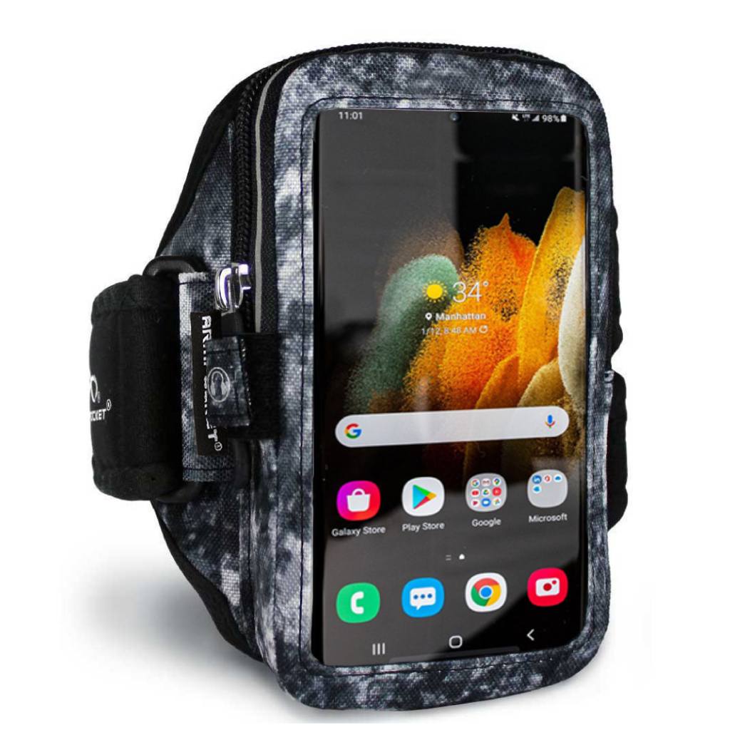 Armpocket Mega i-40 Phone Running Case for iPhone 15/ 15 Pro/14/14 Pro/13/13 Pro/12/12 Pro, Galaxy S23/S23+/A54/S22+/S21/S20 &amp; More