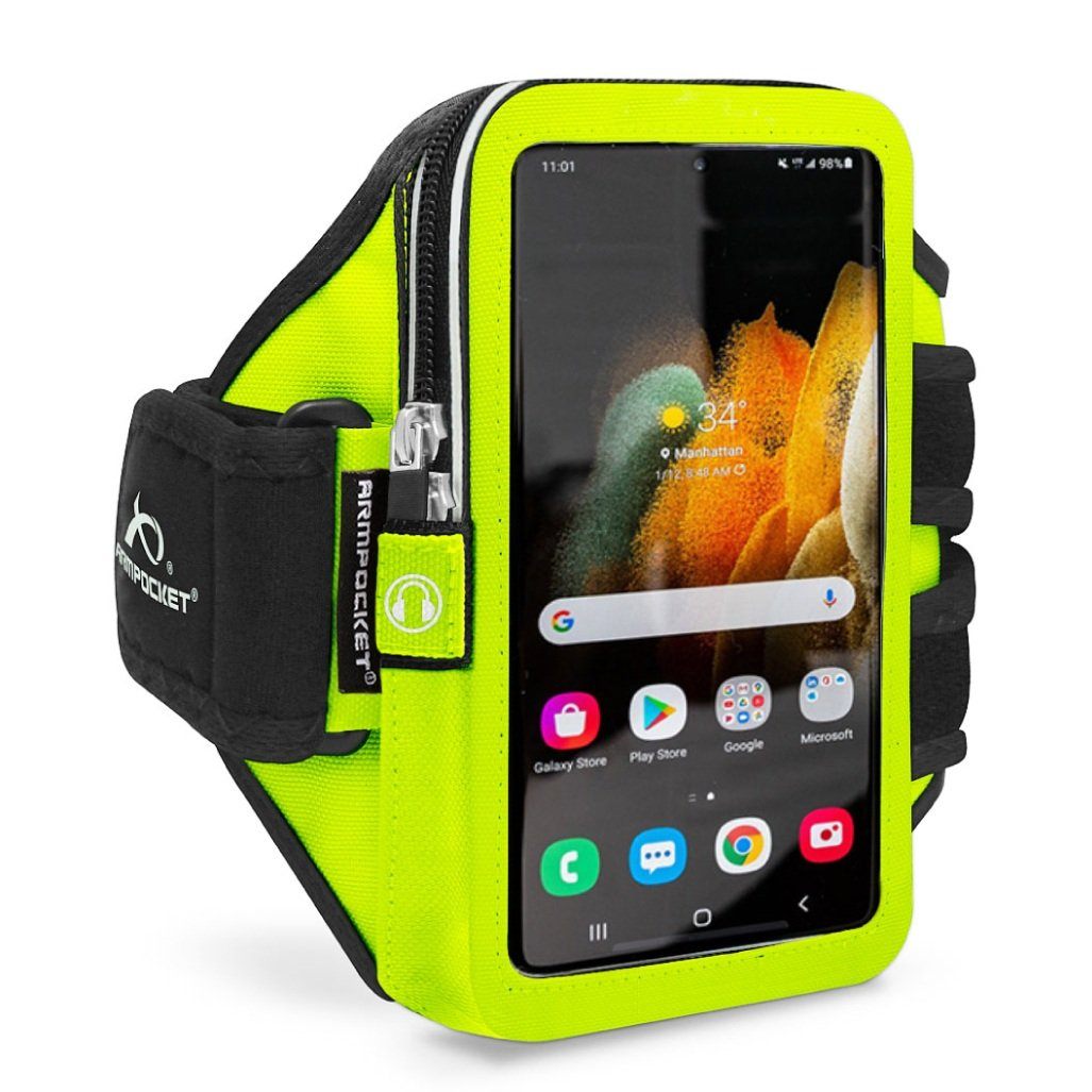 Armpocket Mega i-40 Phone Running Case for iPhone 15/ 15 Pro/14/14 Pro/13/13 Pro/12/12 Pro, Galaxy S23/S23+/A54/S22+/S21/S20 &amp; More