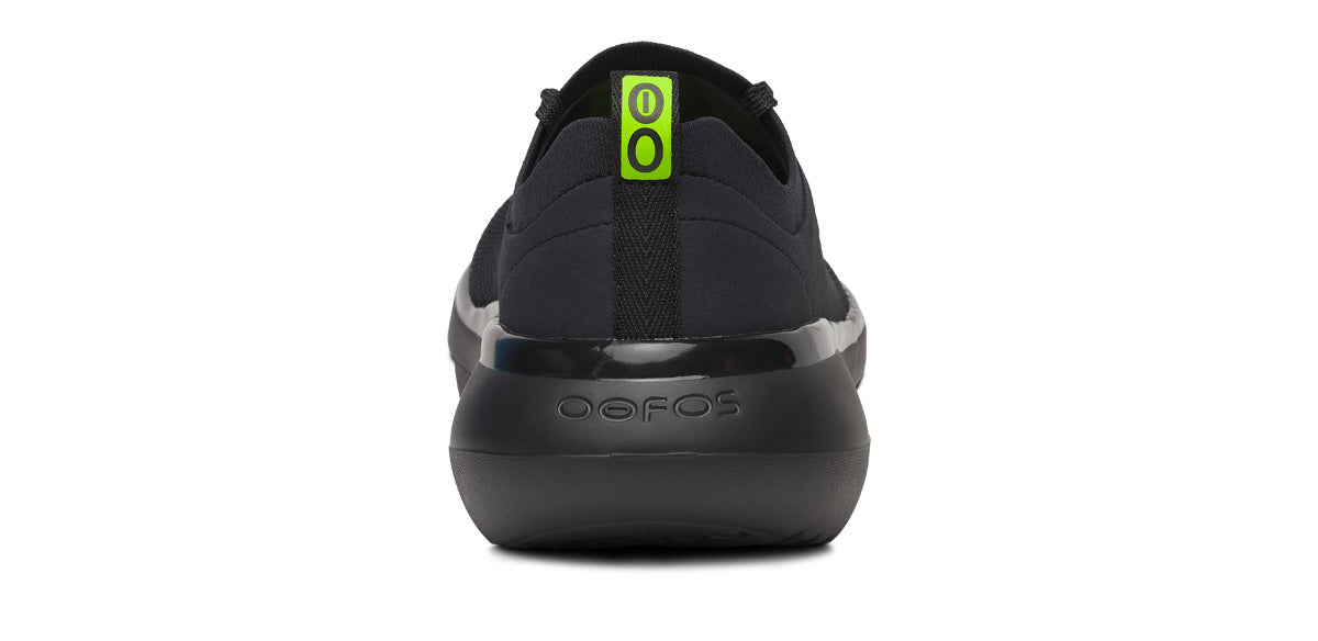 OOFOS Women's OOmy Stride Shoe - Black/Black