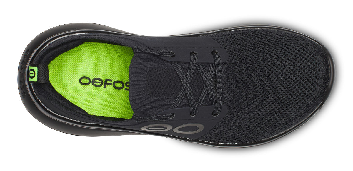 OOFOS Women's OOmy Stride Shoe - Black/Black