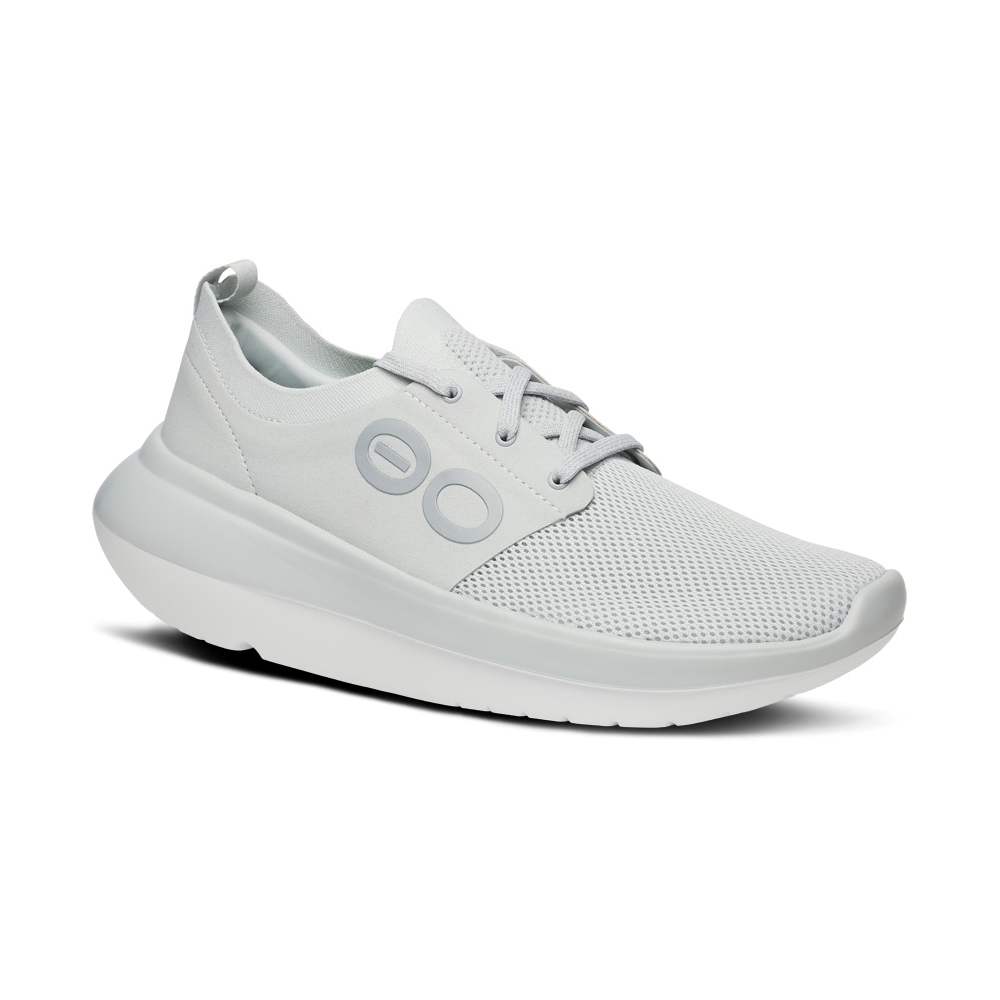 OOFOS Men's OOmy Stride Shoe - White/Black
