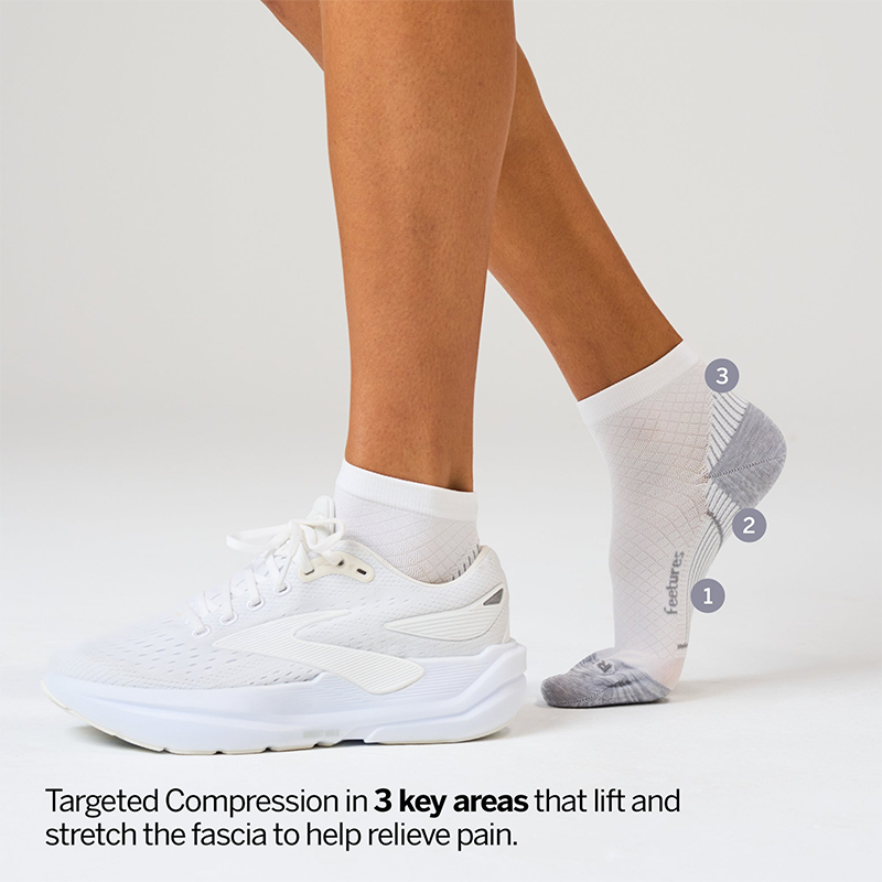 Feetures Plantar Fasciitis Compression Sock Light Cushion Quarter
