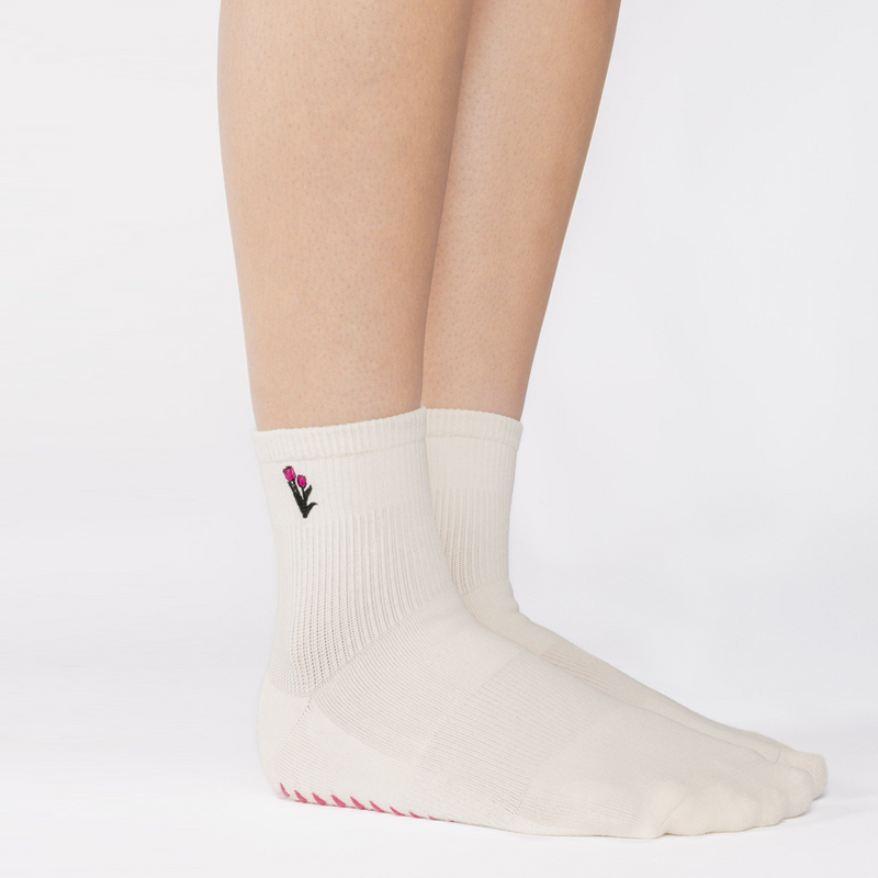 Pointe Studio Tulips Ankle Grip Socks