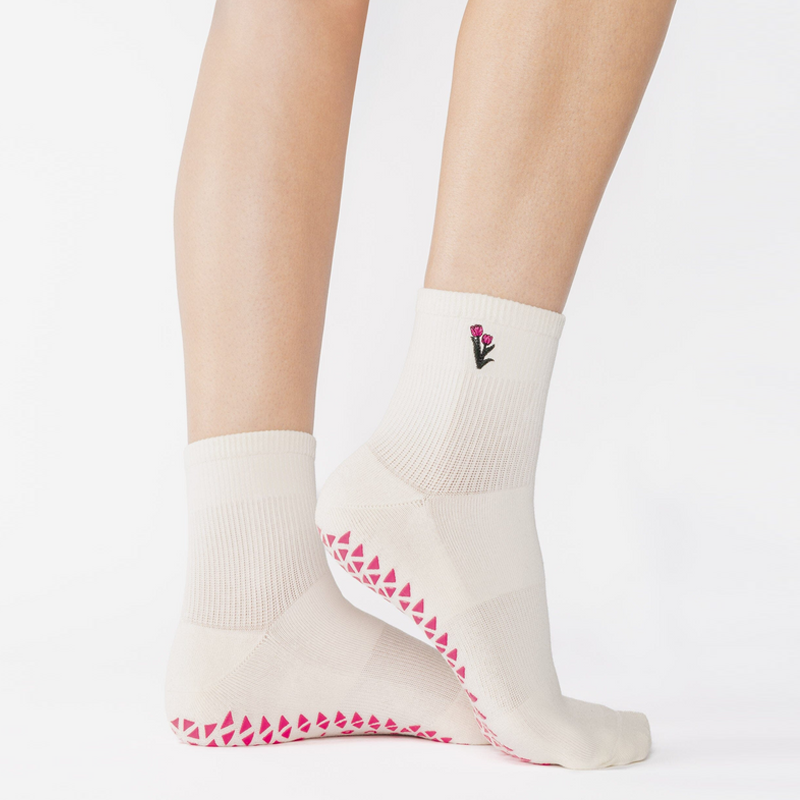 Pointe Studio Tulips Ankle Grip Socks